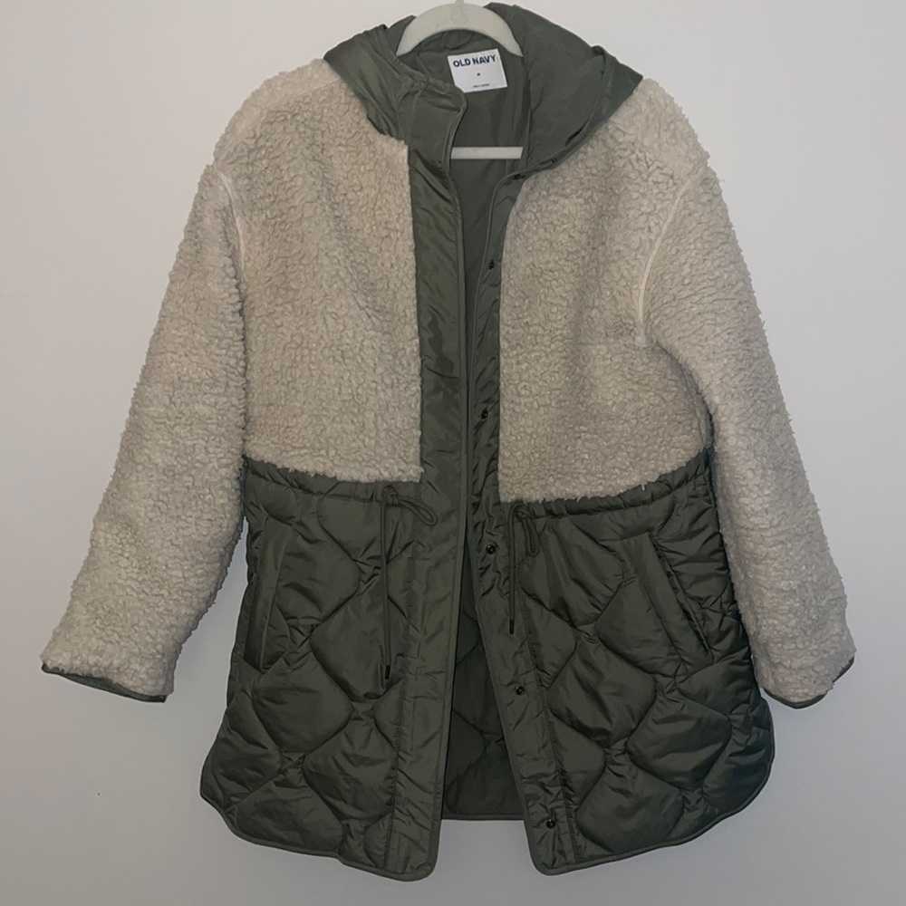 Old Navy Puffer with Fur Jacket